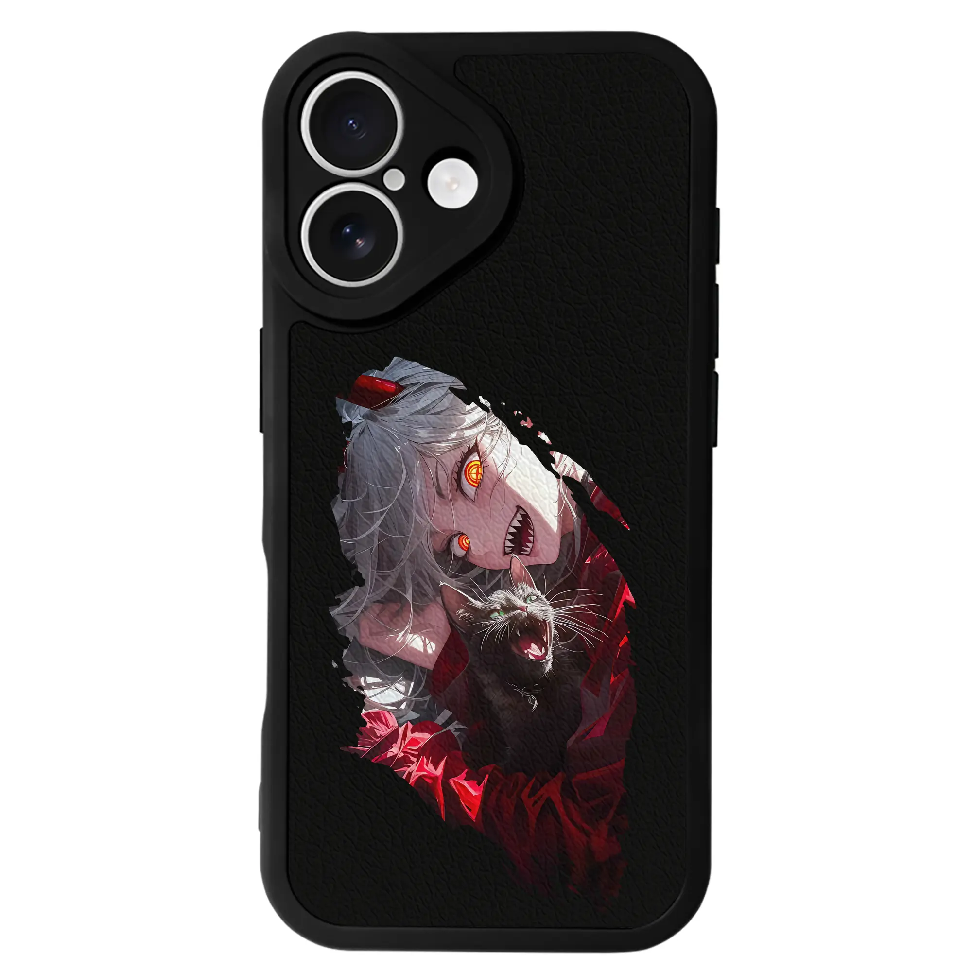 チェンソーマン グッズ,パワー - IPhone 16シリーズ対応 ・ シリコンスマホケース ・ レザー調 ・ 高精度フィット ・ 耐衝撃 ・ ワイヤレス充電対応 ・ 精密カット